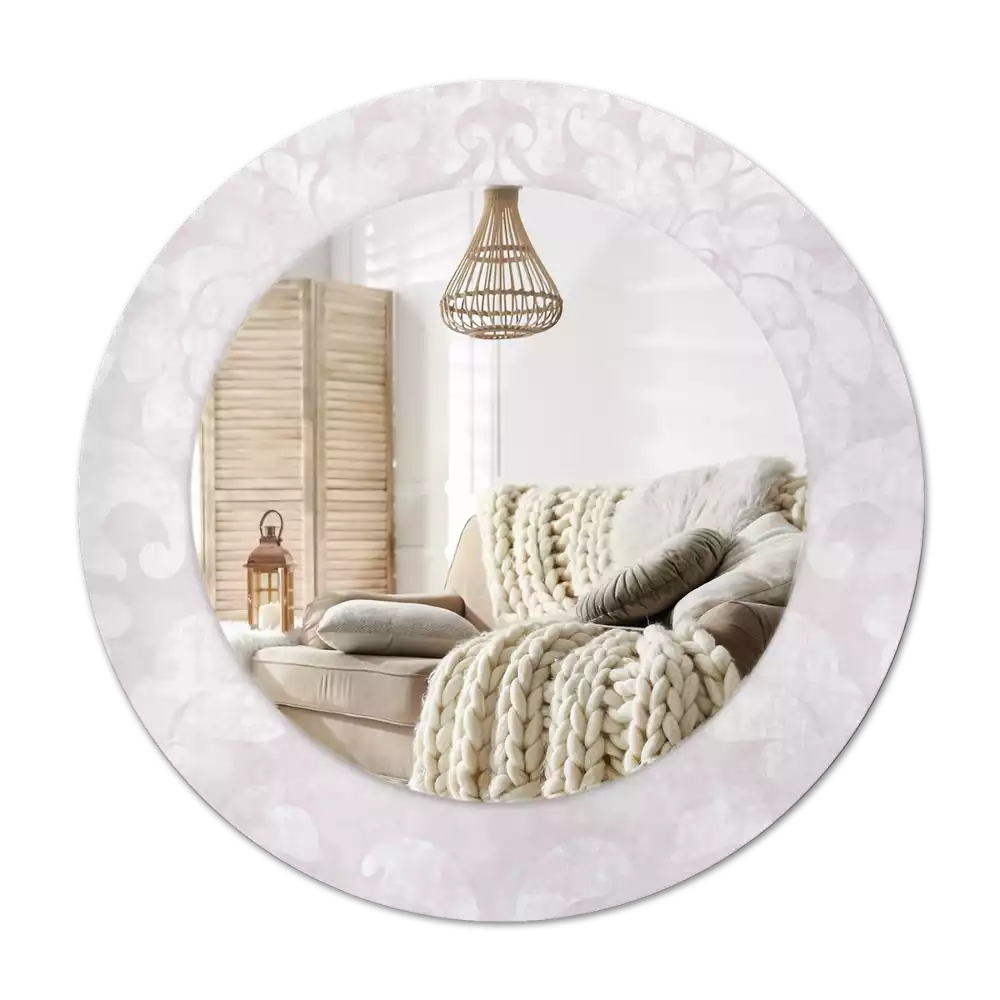 Oglindă cu decor rotundă Textură rococo