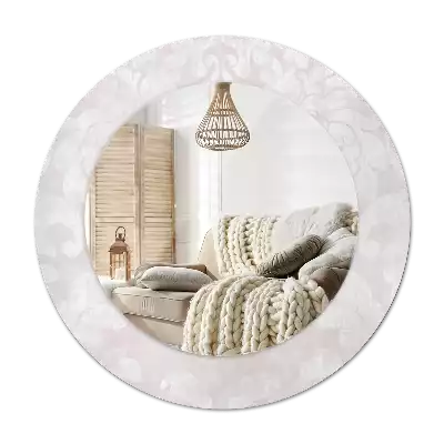 Oglindă cu decor rotundă Textură rococo