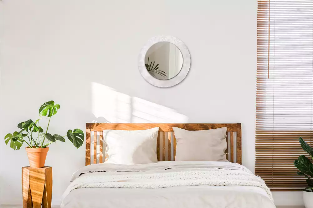 Oglindă cu decor rotundă Textură rococo