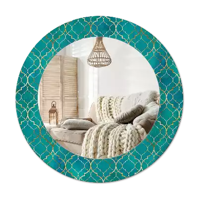 Oglindă rotundă imprimată Compoziție de culori