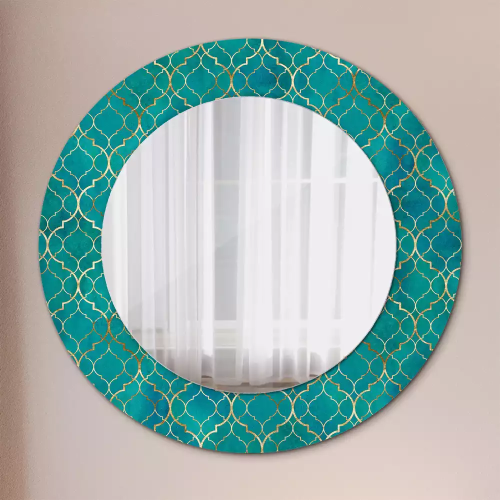 Oglindă rotundă imprimată Compoziție de culori