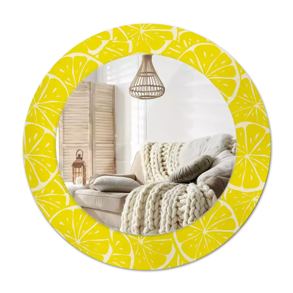 Oglindă cu decor rotundă Lămâi