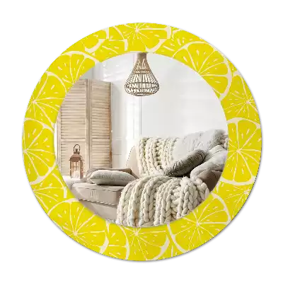 Oglindă cu decor rotundă Lămâi