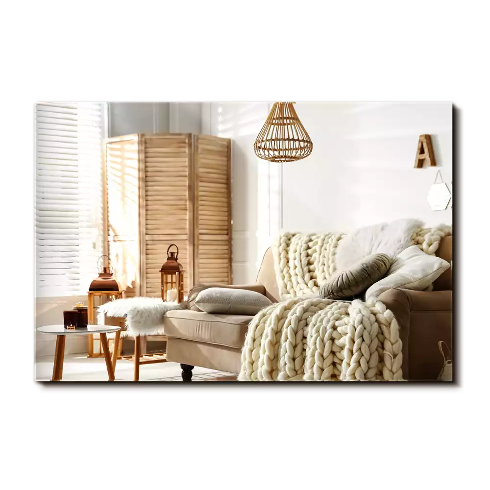 Oglindă dreptunghiulară modernă fără rame