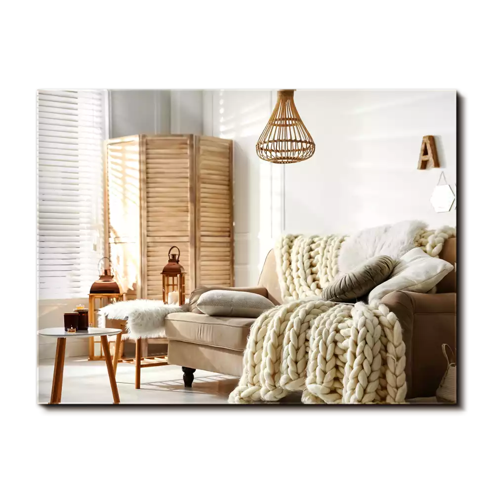 Oglindă dreptunghiulară modernă fără rame