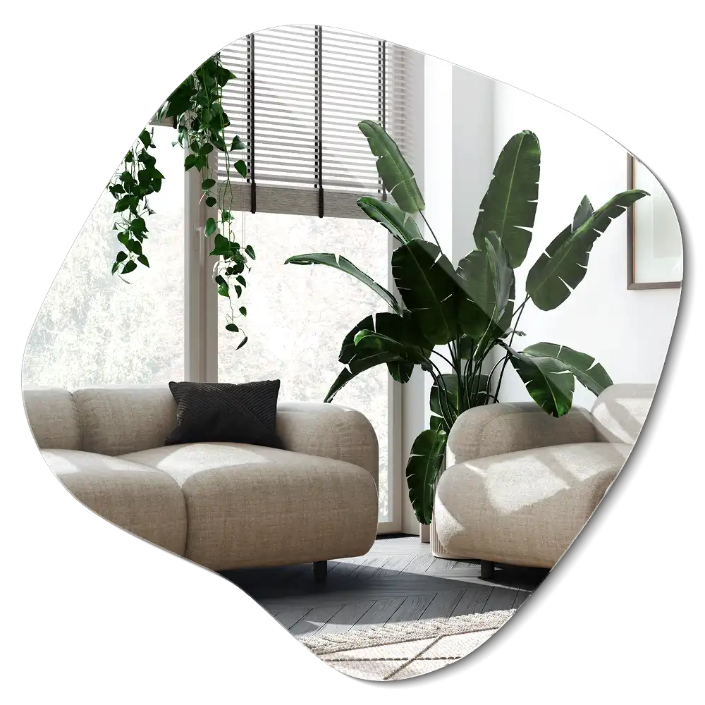 Oglindă în formă de pată accesoriu spectaculos