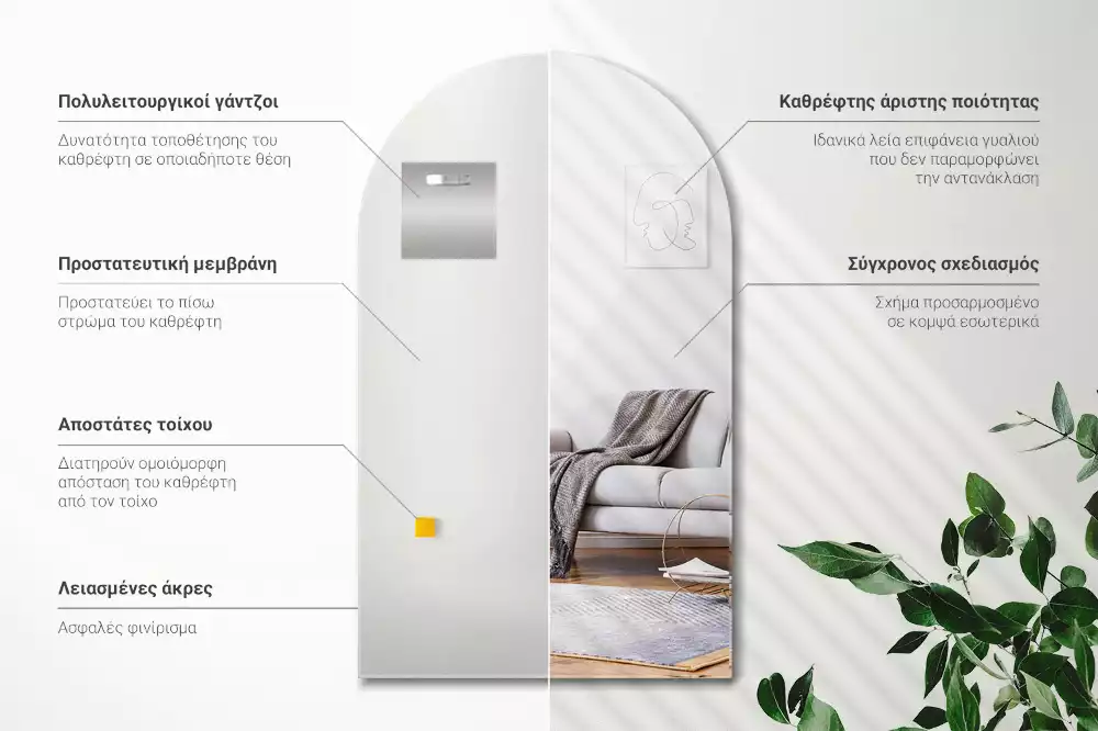 Oglindă arcade agățat decorativ