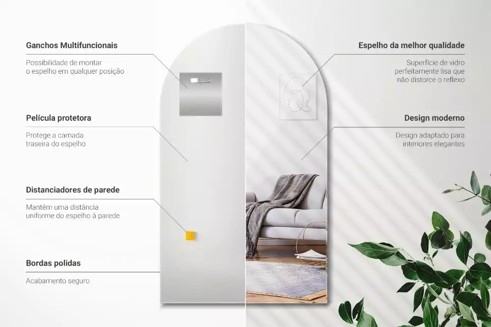 Oglindă arcade agățat decorativ