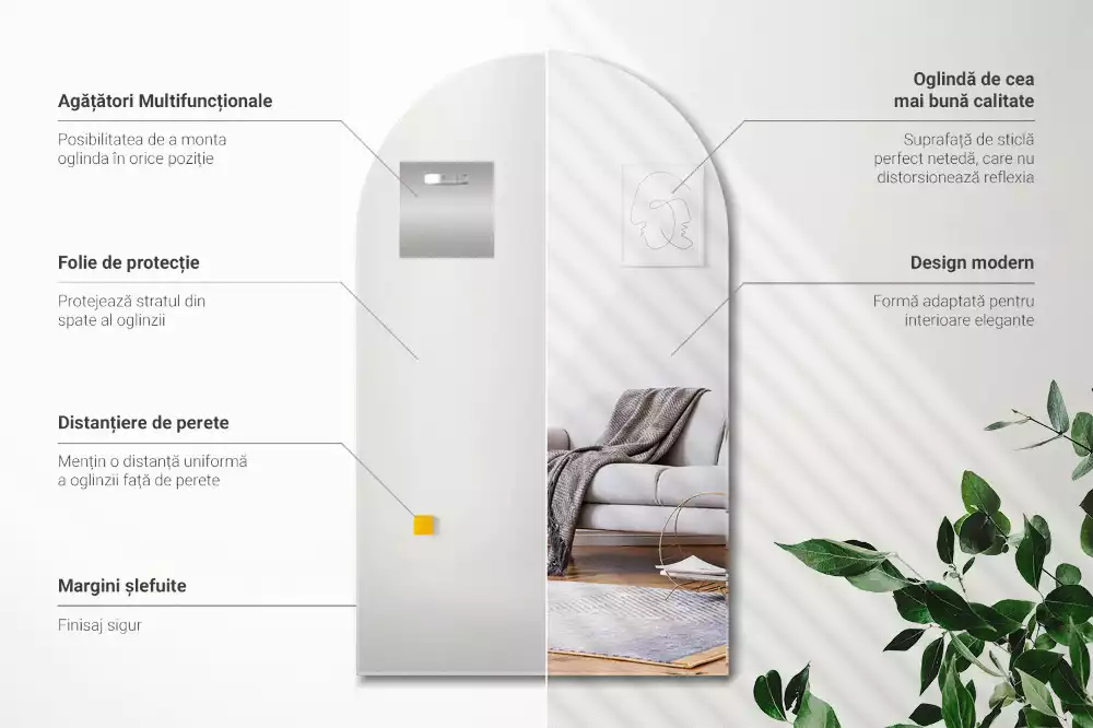 Oglindă arcade agățat decorativ