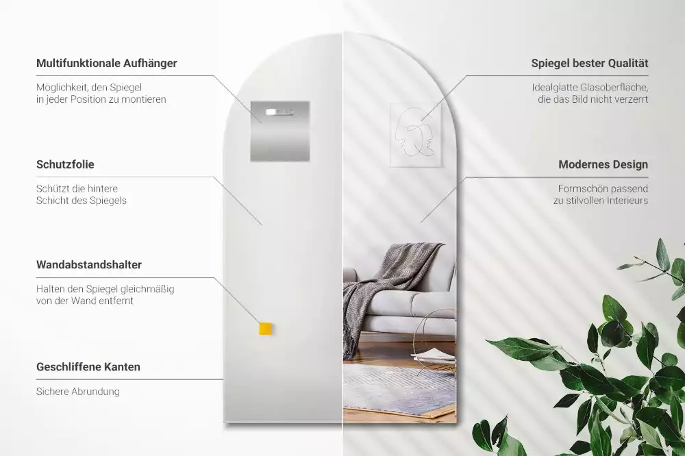 Oglindă arcade agățat decorativ