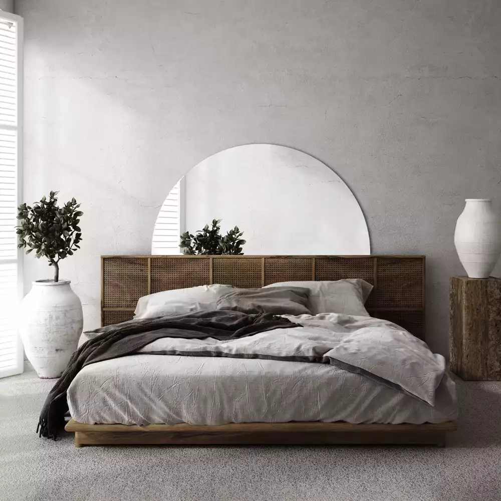 Oglindă semicerc atârnat fără ramă