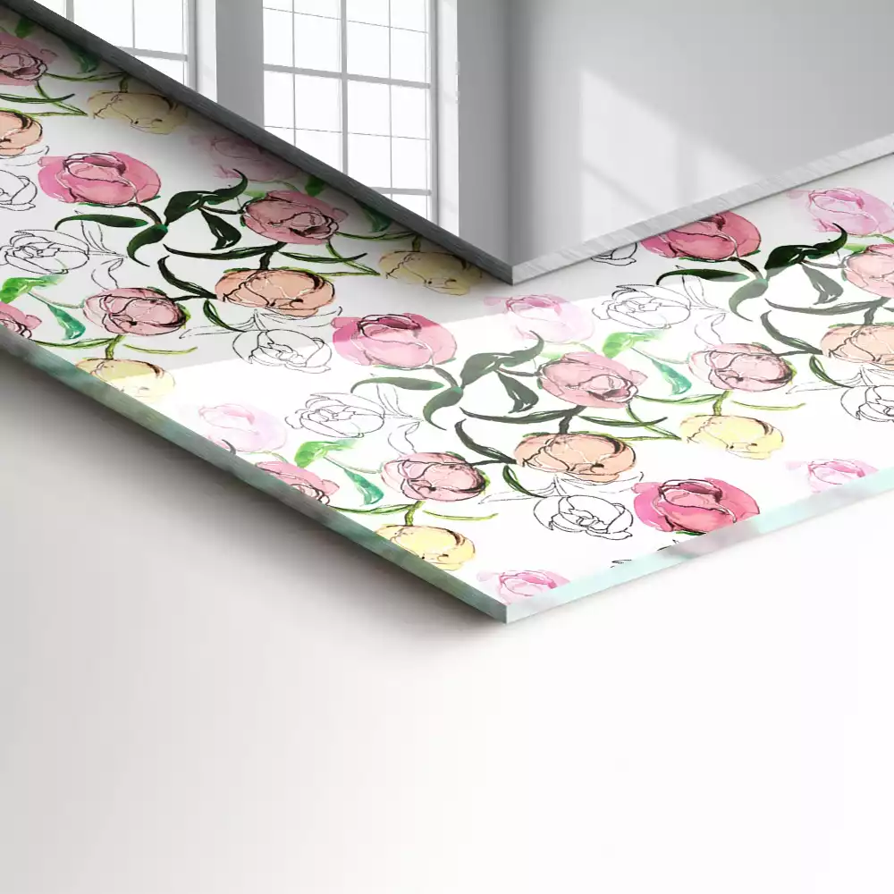 Decorațiuni de perete cu oglinzi Model floral