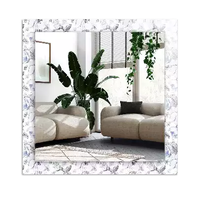 Decorațiuni perete cu oglindă Flori și frunze