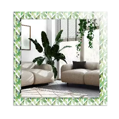 Decorațiuni de perete cu oglinzi Model geometric verde