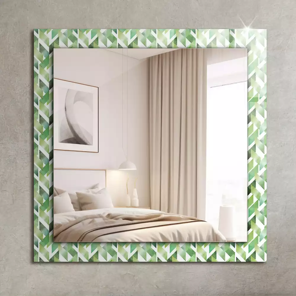Decorațiuni de perete cu oglinzi Model geometric verde