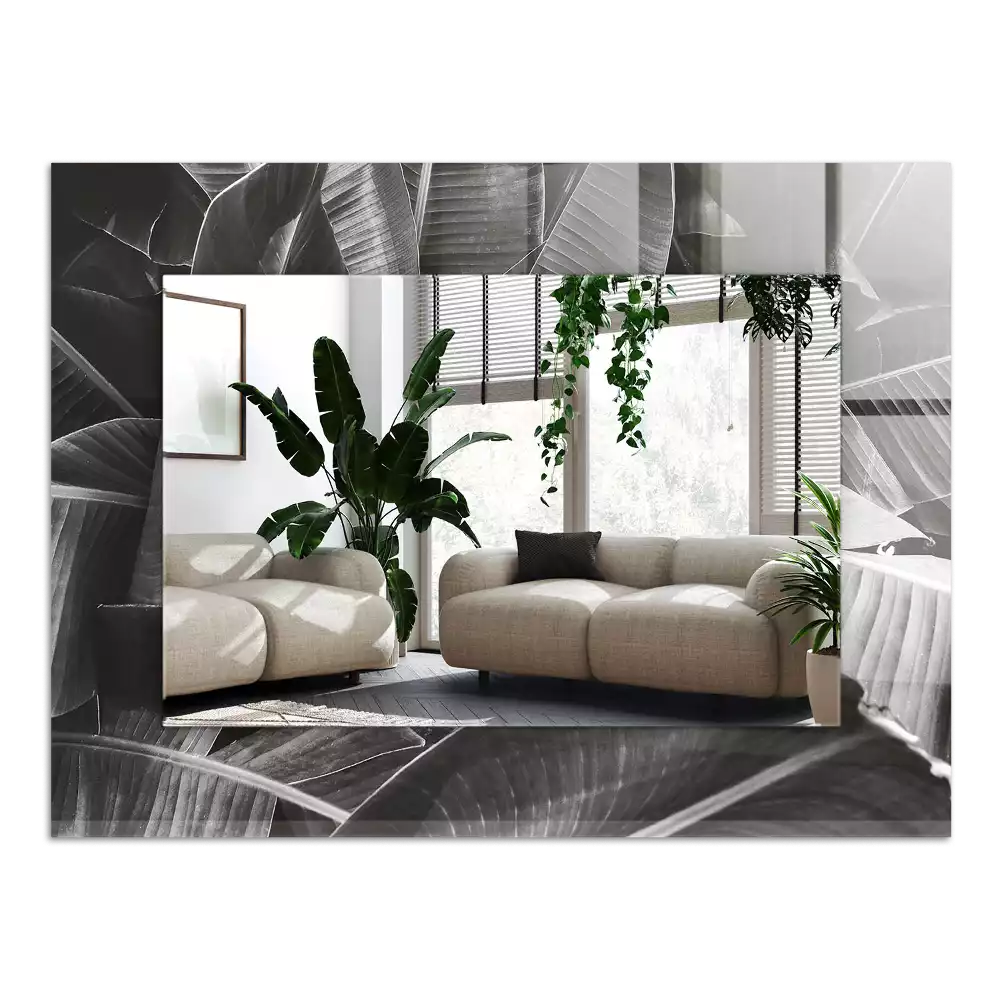 Decorațiuni perete cu oglindă Frunze de bananier