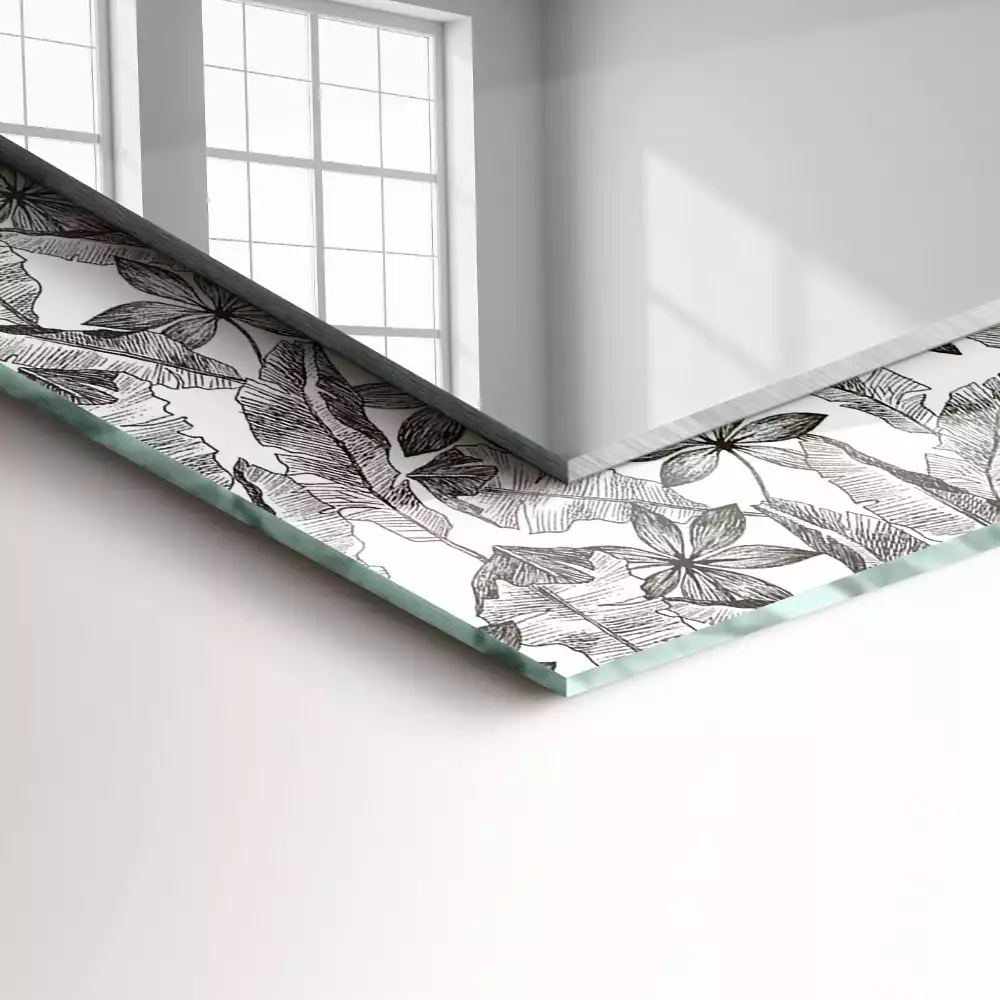 Decorațiuni de perete cu oglinzi Frunze și flori