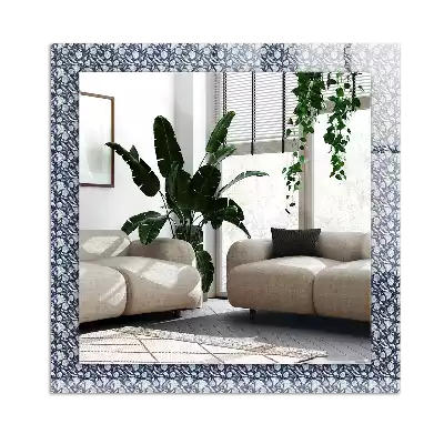 Decorațiuni perete cu oglindă Model floral albastru