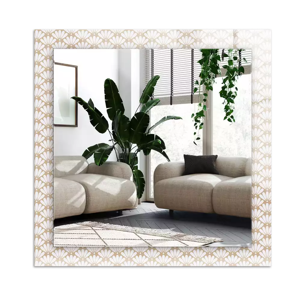 Oglindă imprimată Floare model geometric