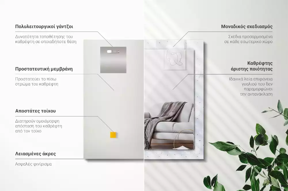 Decorațiuni de perete cu oglinzi Păpădii flori