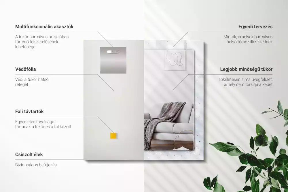 Decorațiuni de perete cu oglinzi Păpădii flori