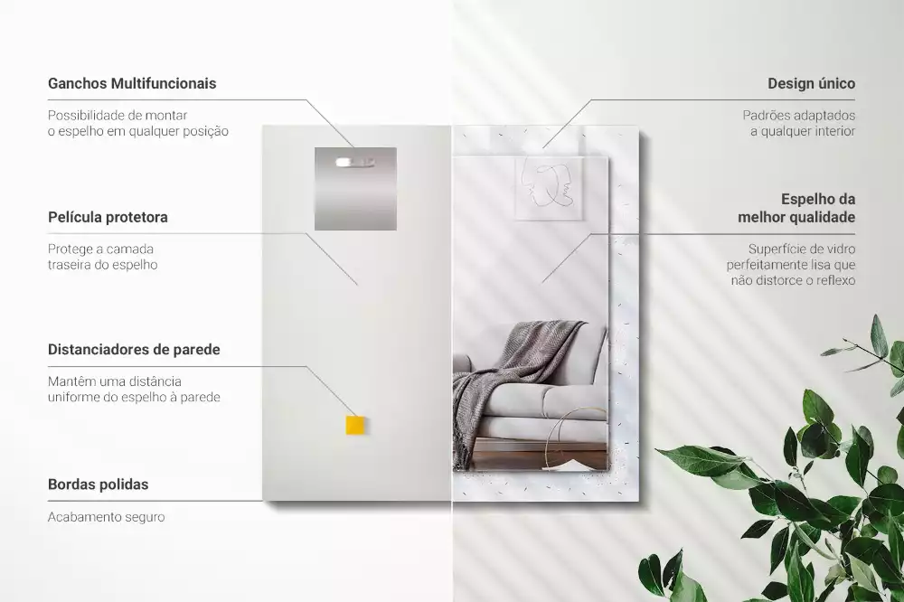 Decorațiuni de perete cu oglinzi Păpădii flori