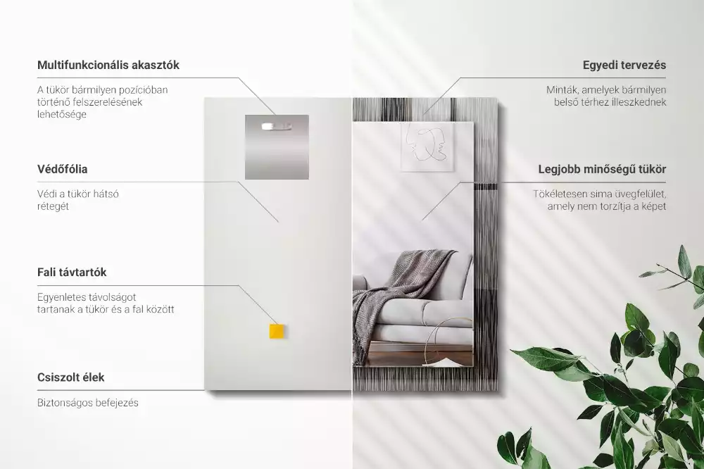 Oglindă imprimată Linii moderne