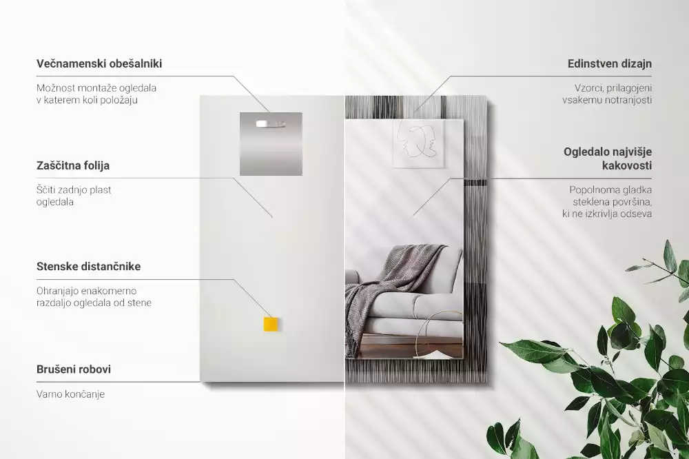 Oglindă imprimată Linii moderne