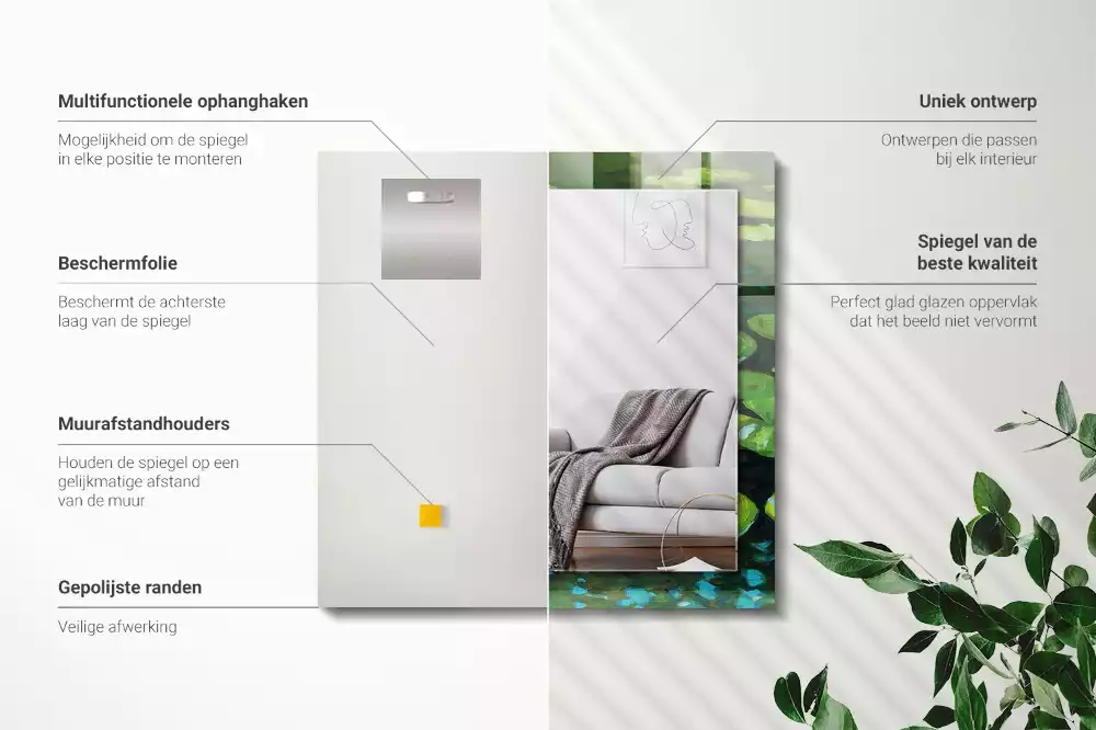 Decorațiuni de perete cu oglinzi Nufări iaz