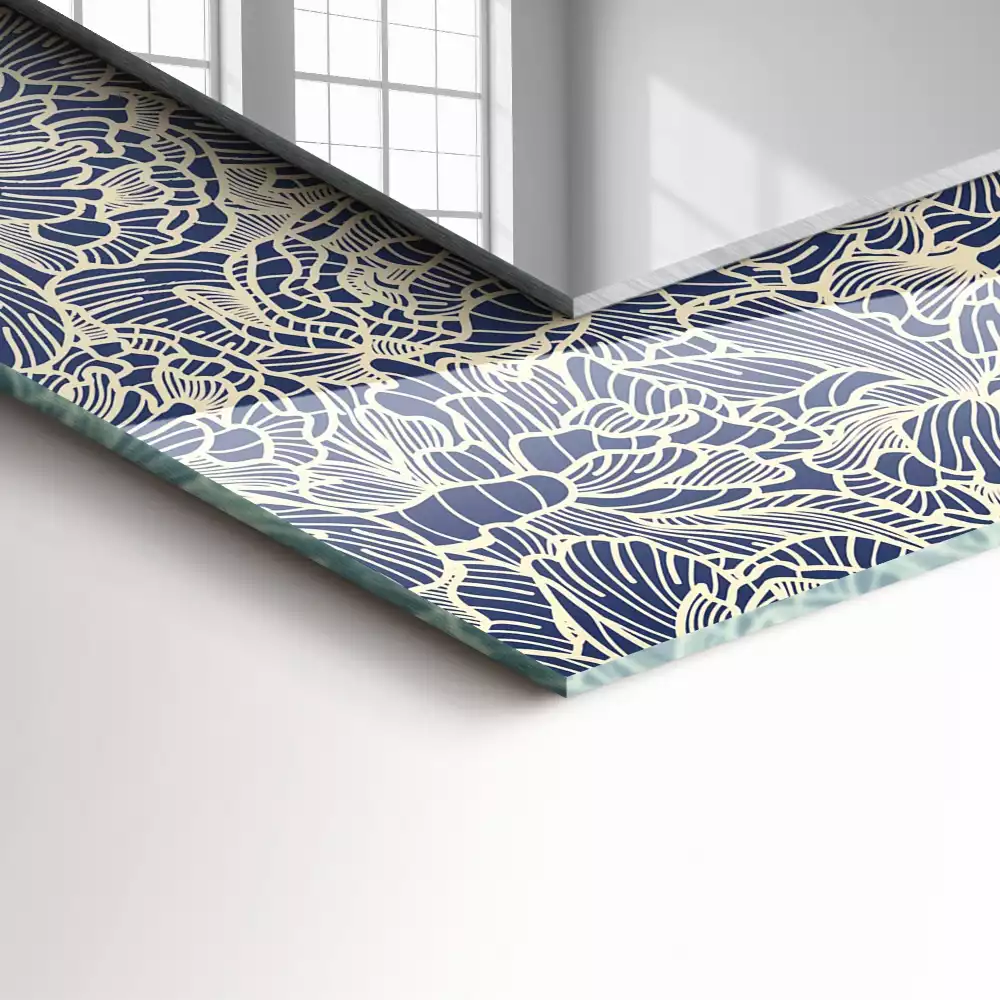 Decorațiuni perete cu oglindă Model floral pentru țesătură