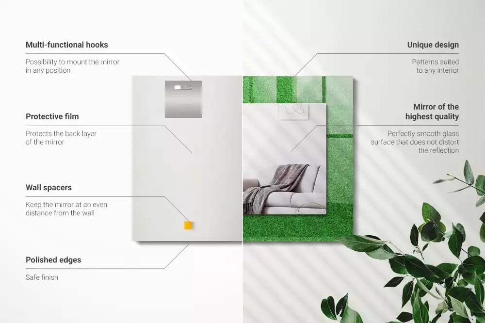 Oglindă imprimată Iarbă verde