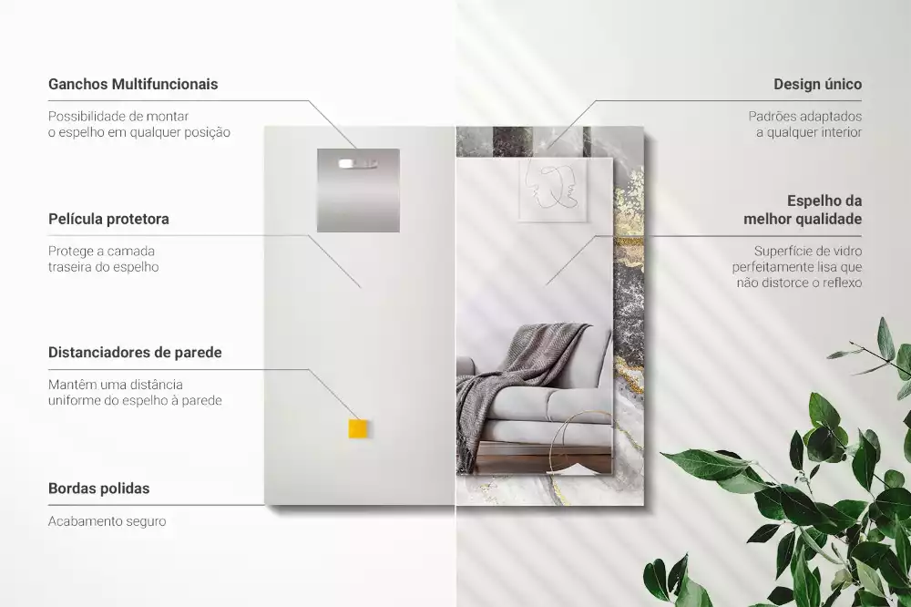 Decorațiuni de perete cu oglinzi Marmură vinișoare abstracție