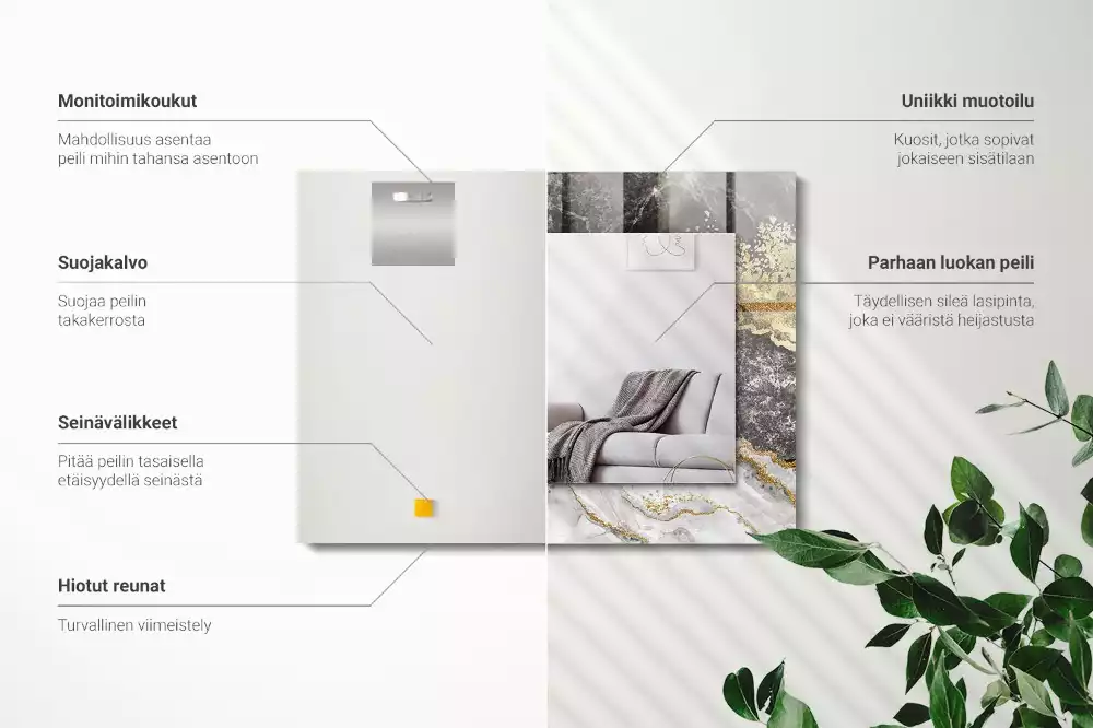 Decorațiuni de perete cu oglinzi Marmură vinișoare abstracție