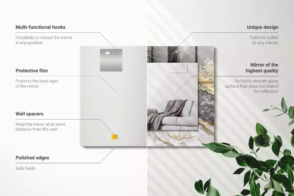 Decorațiuni de perete cu oglinzi Marmură vinișoare abstracție