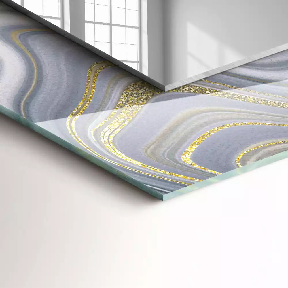 Decorațiuni de perete cu oglinzi Modele abstracte de marmură