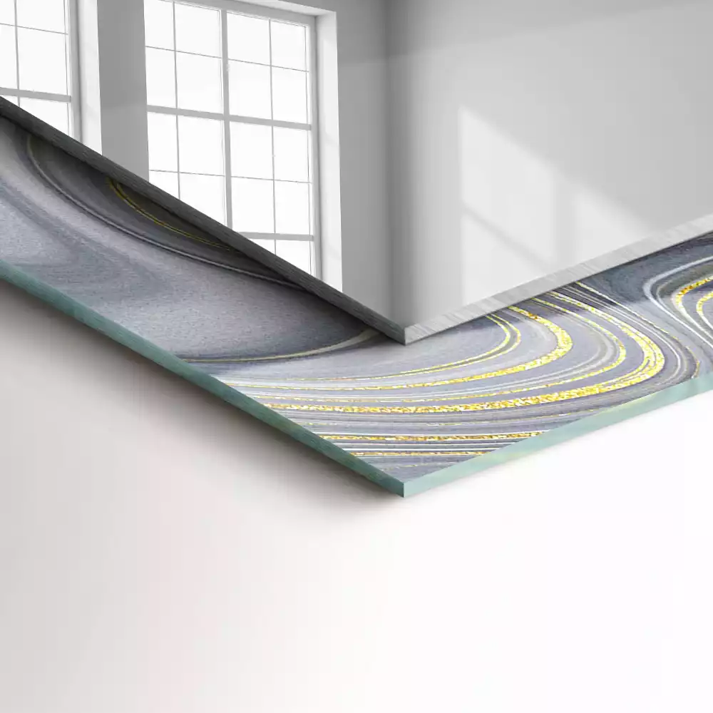 Decorațiuni de perete cu oglinzi Modele abstracte de marmură