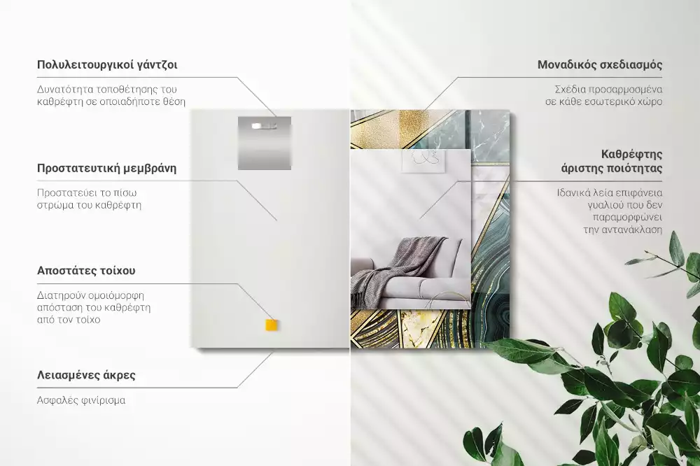 Decorațiuni de perete cu oglinzi Modele geometrice abstracte