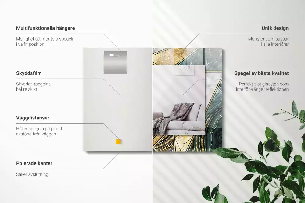 Decorațiuni de perete cu oglinzi Modele geometrice abstracte