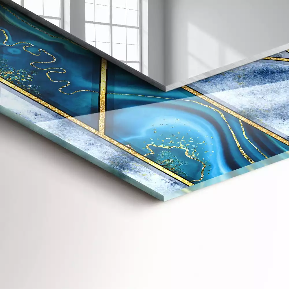 Decorațiuni perete cu oglindă Mozaic geometric abstract