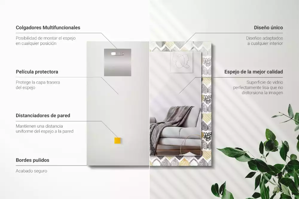 Oglindă imprimată Inimioare colorate