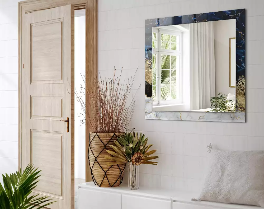 Decorațiuni perete cu oglindă Abstracție de marmură