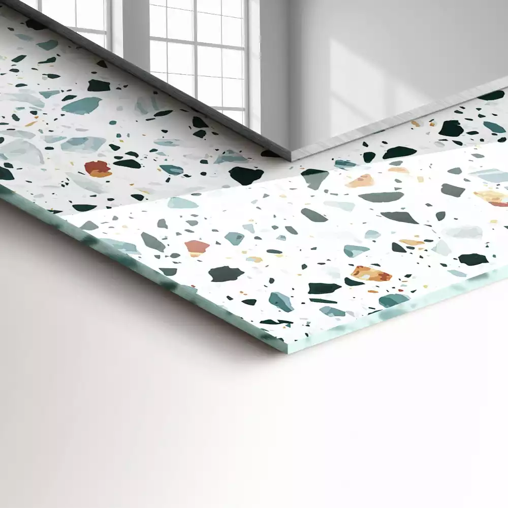 Decorațiuni de perete cu oglinzi Model terrazzo mozaic