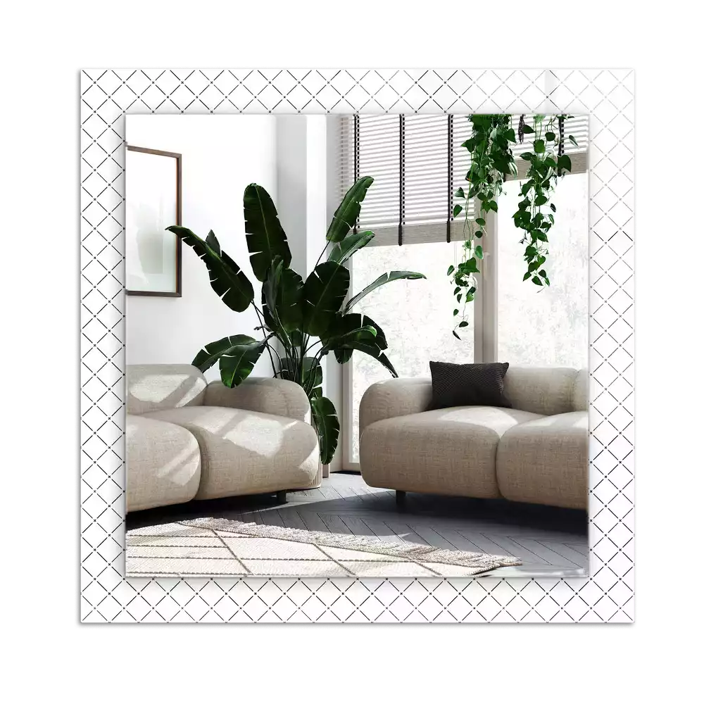 Decorațiuni perete cu oglindă Carouri model linii