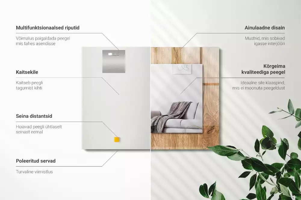 Oglindă imprimată Textură de lemn