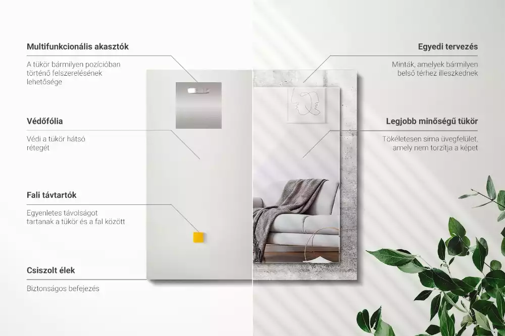 Decorațiuni de perete cu oglinzi Textură de perete de beton