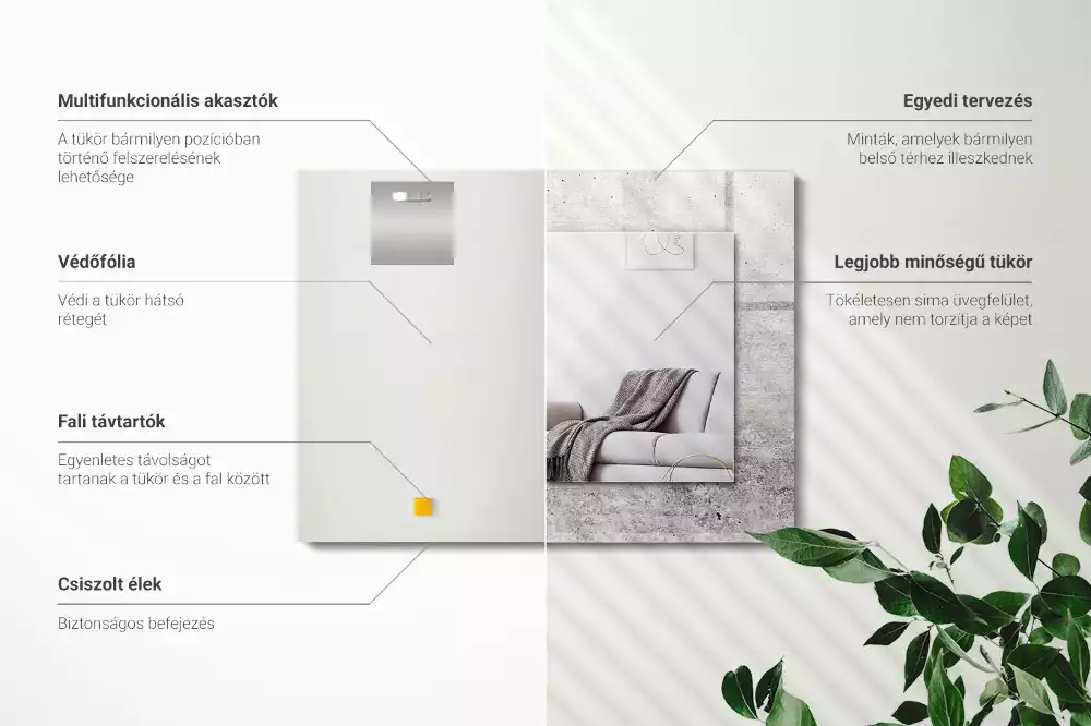 Decorațiuni de perete cu oglinzi Textură de perete de beton