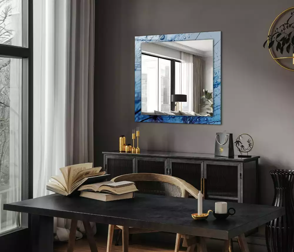 Decorațiuni perete cu oglindă Picături pe păpădii