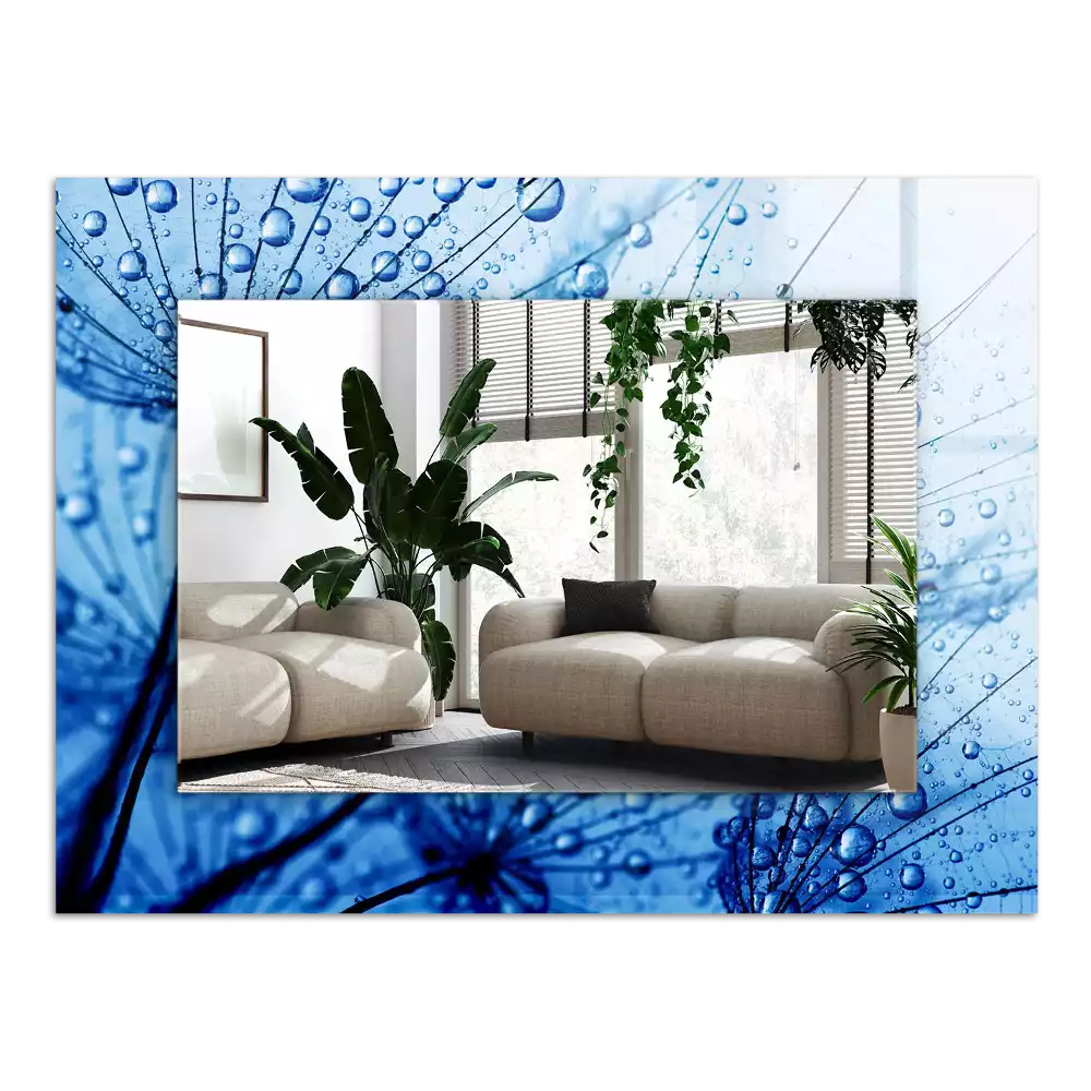 Decorațiuni perete cu oglindă Picături pe păpădii