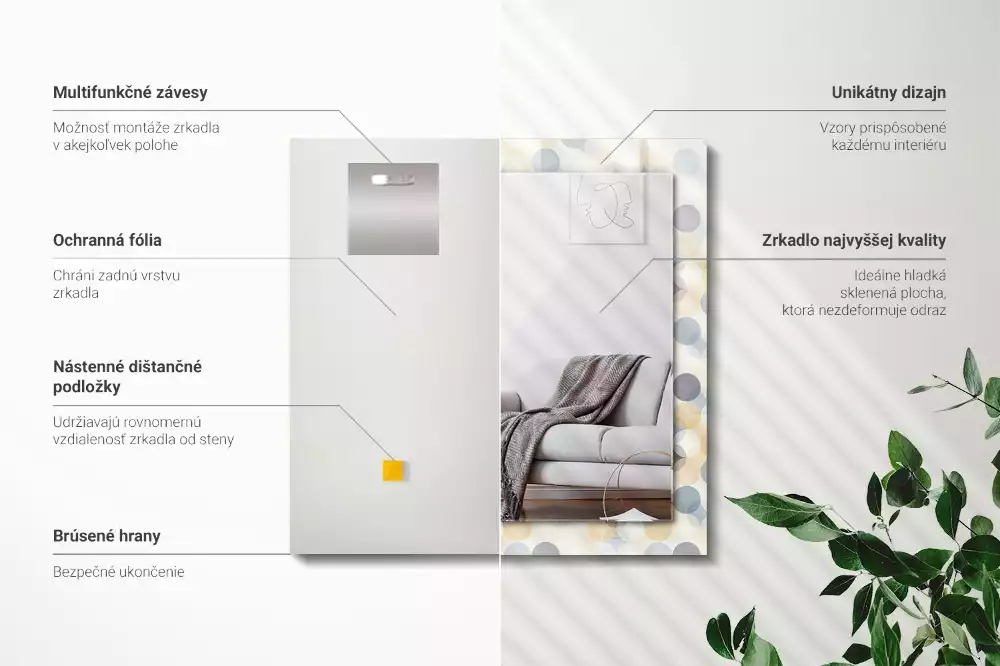 Decorațiuni de perete cu oglinzi Modele rotunde colorate