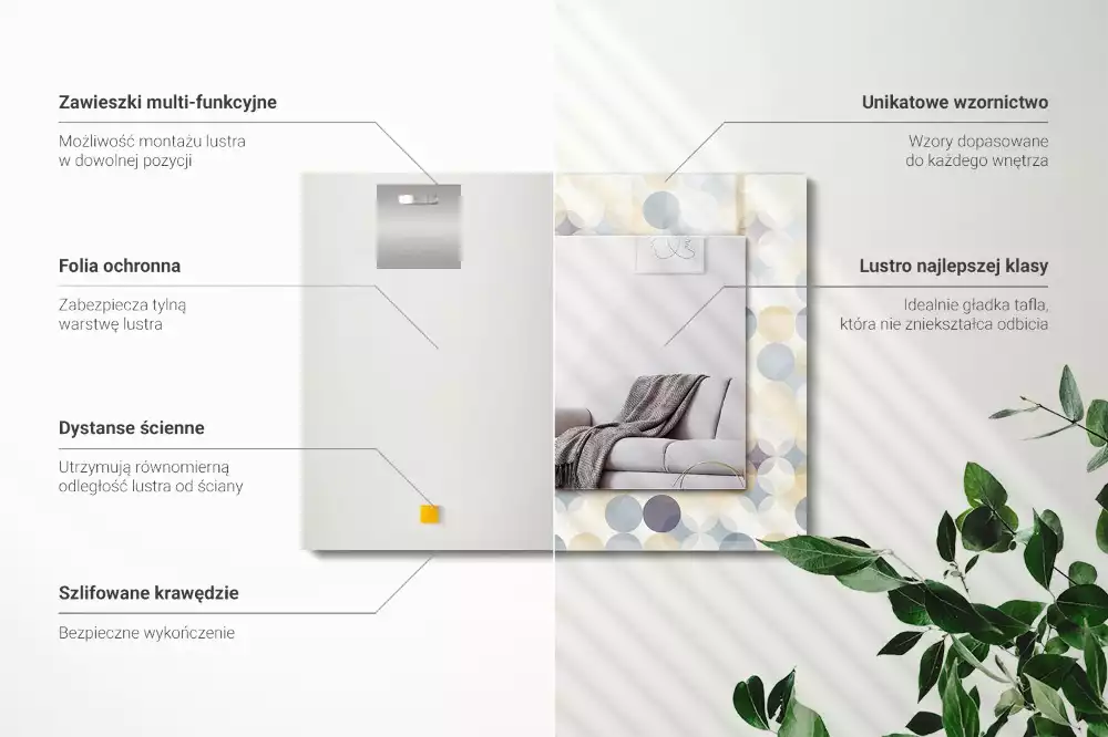 Decorațiuni de perete cu oglinzi Modele rotunde colorate